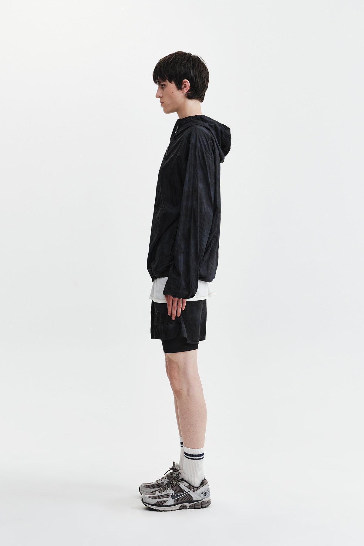 Matin Kim - Matin Pace Reflective Logo Windbreaker (Black) product image 8 | TRAB K-Fashion Australia