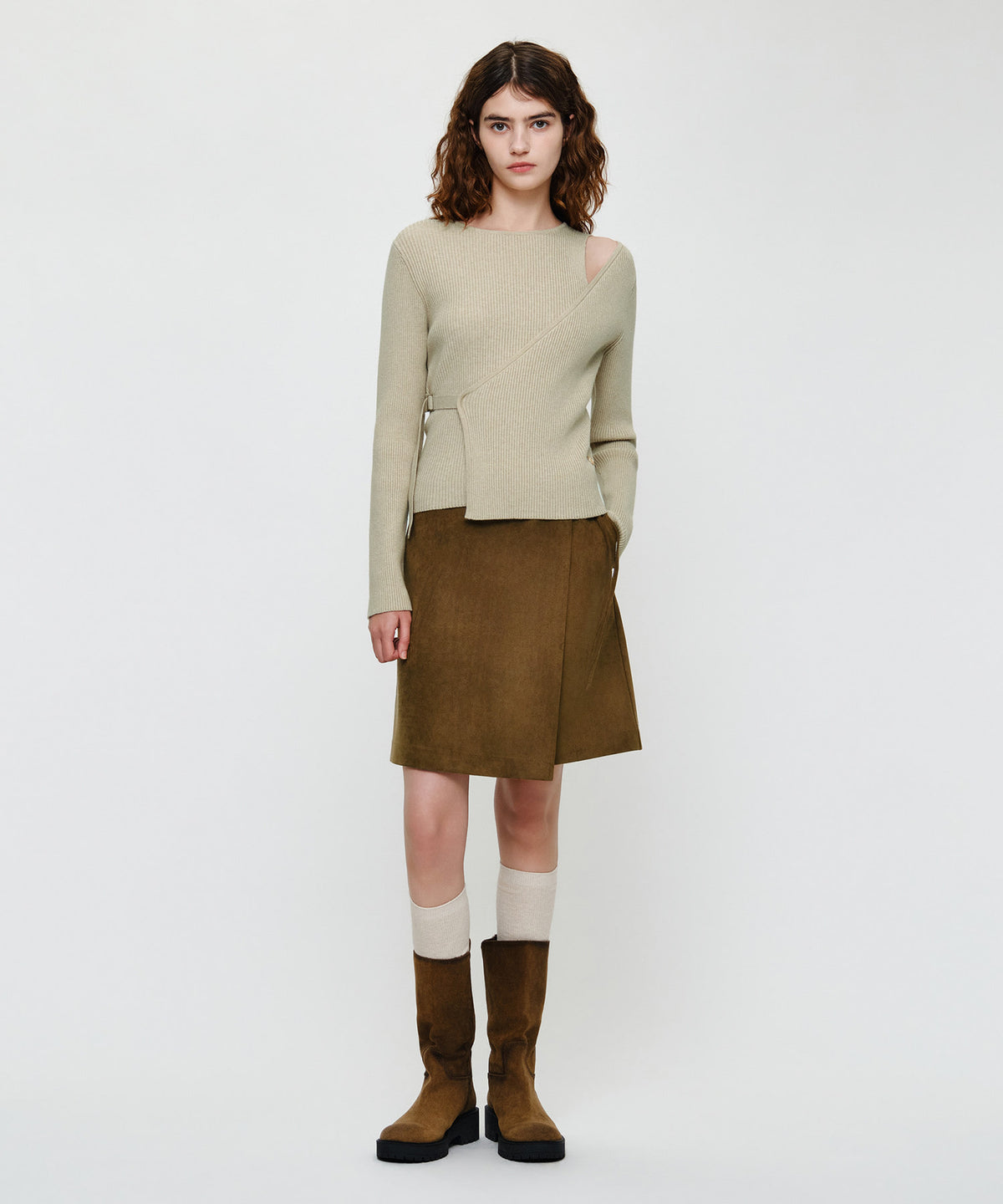 Marithe & Francois Girbaud - Wrap Knit (Light Beige) product image 6 | TRAB K-Fashion Australia