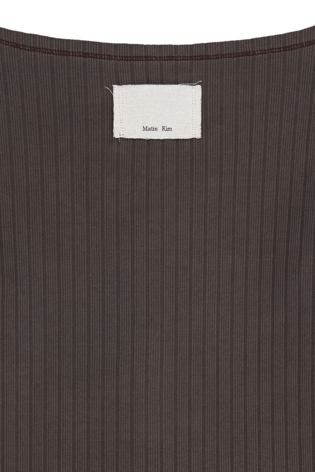 Matin Kim - Vintage Washed Ribbed Snap Top (Brown) product image 5 | TRAB K-Fashion Australia