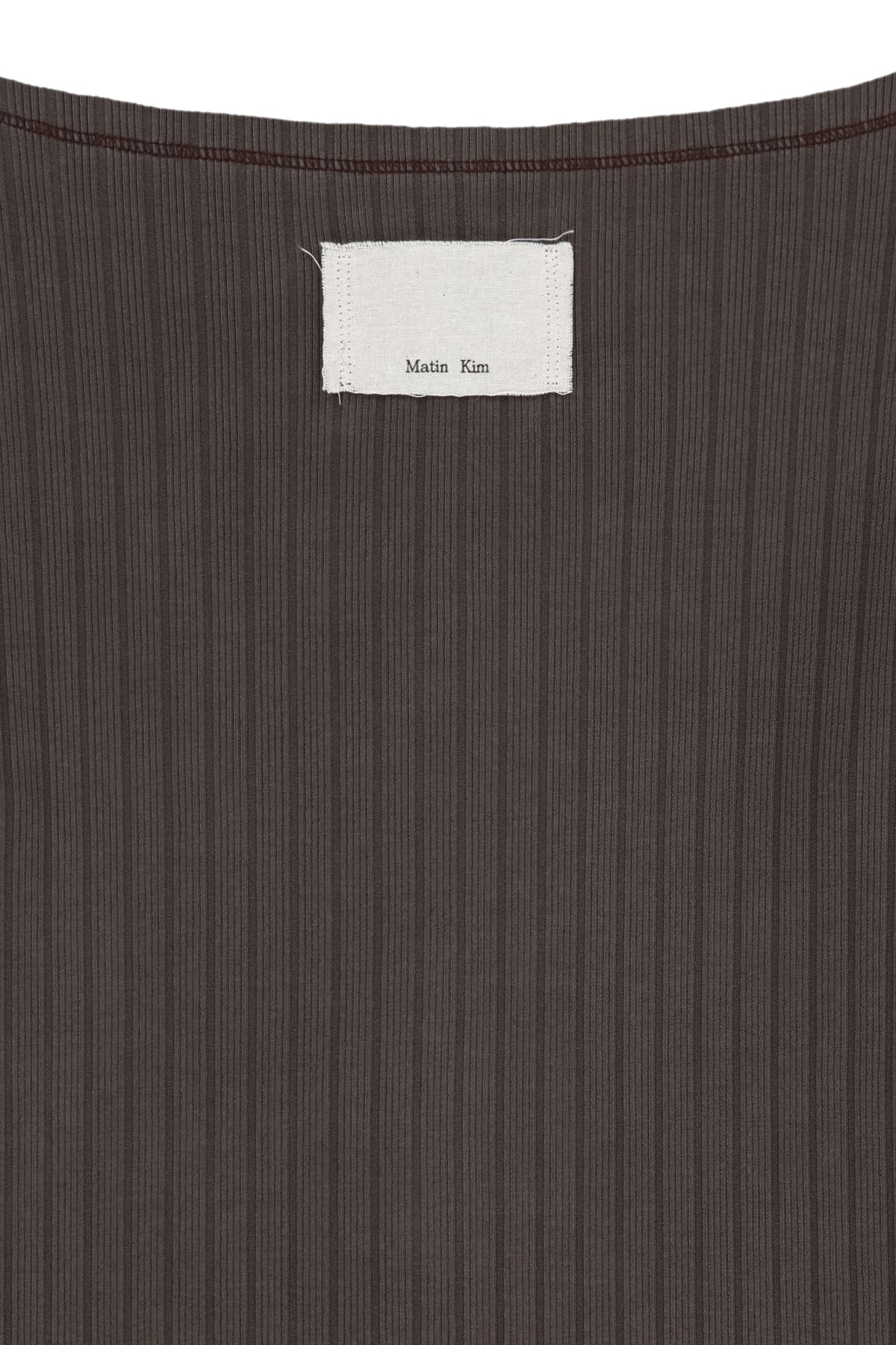 Matin Kim - Vintage Washed Ribbed Snap Top (Brown) product image 5 | TRAB K-Fashion Australia