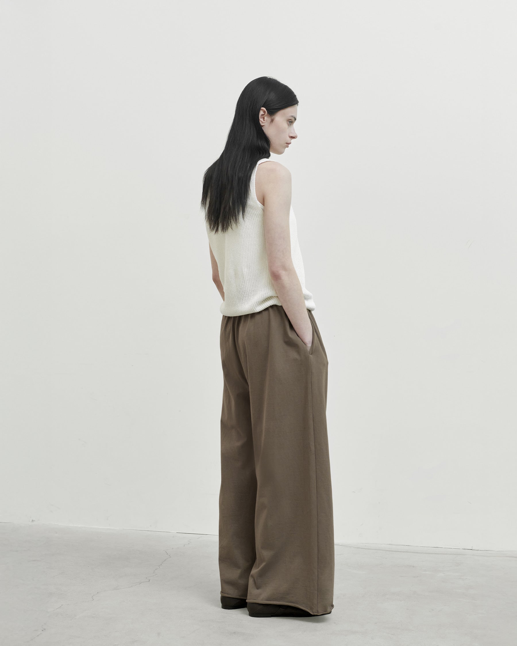 Brownyard - Paper Cotton Knit Vest (Ivory) product image 2 | TRAB K-Fashion Australia