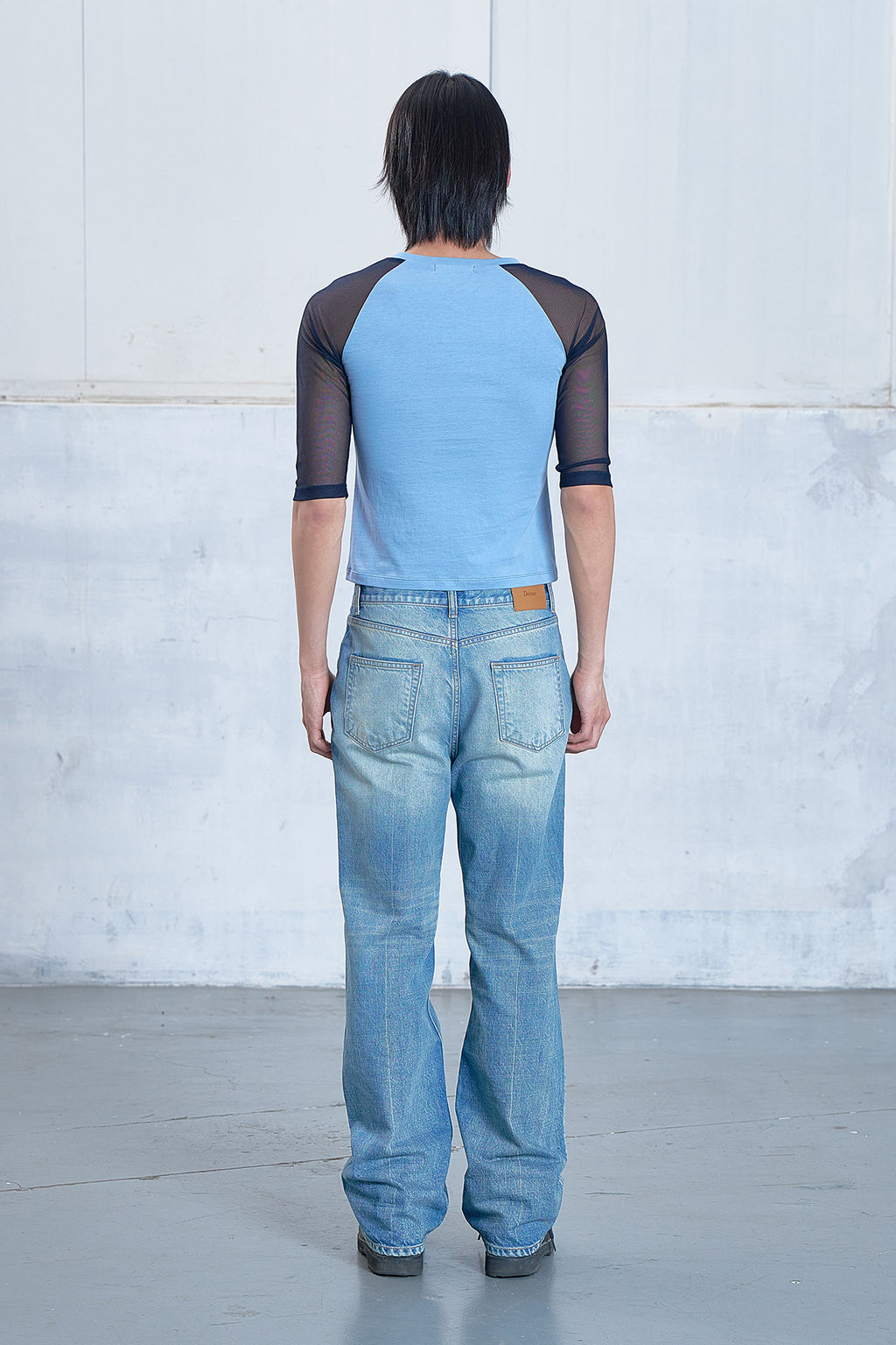Deinet - Mesh Contrast Raglan Half Sleeve (Blue) product image 3 | TRAB K-Fashion Australia