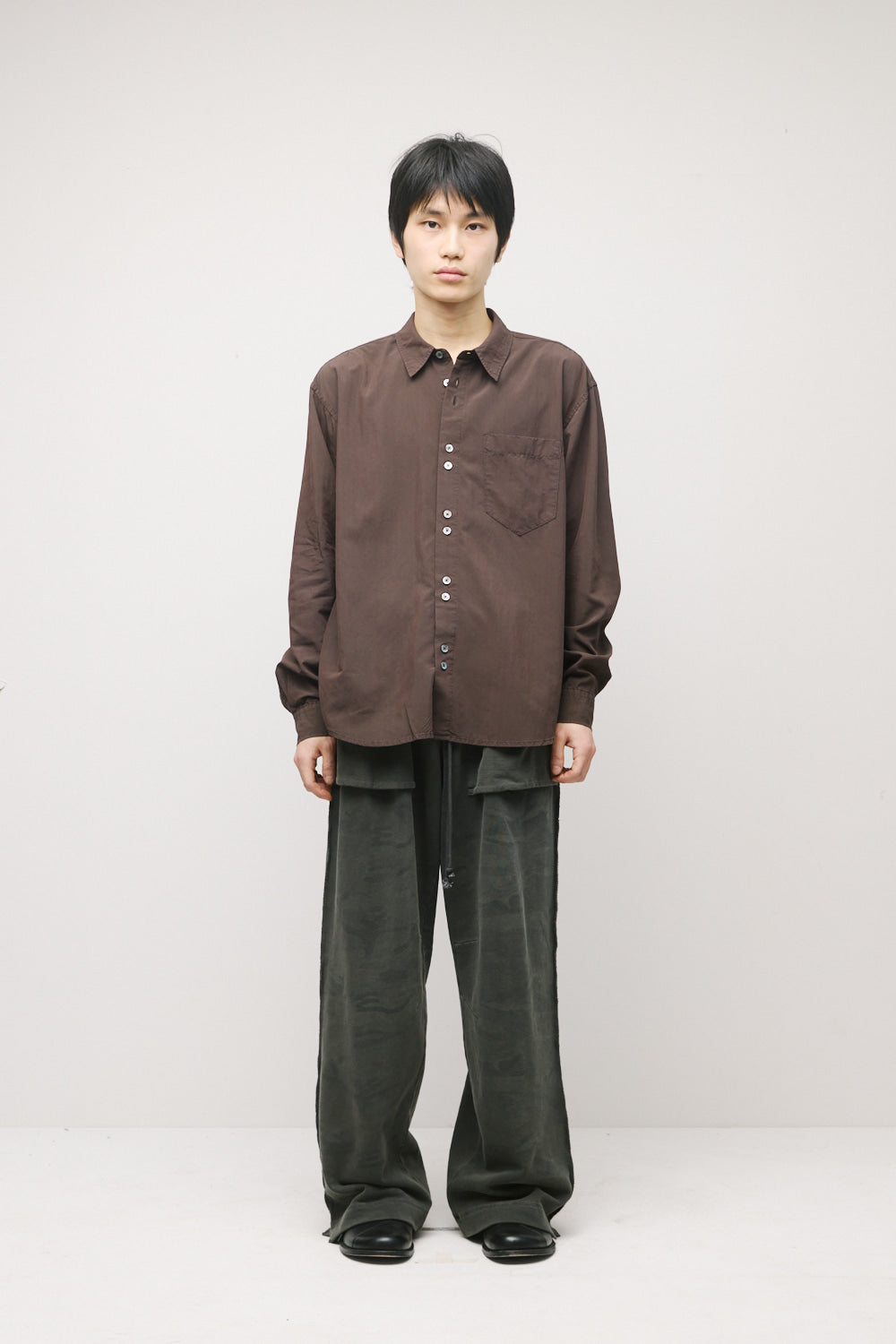 Hatchingroom - Rana Shirt (Over Dyed Brown) product image 3 | TRAB K-Fashion Australia