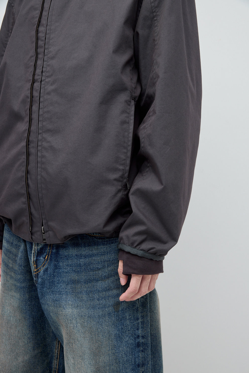 Hatchingroom - Diagonal Zip Jacket V2 (Charcoal) product image 8 | TRAB K-Fashion Australia