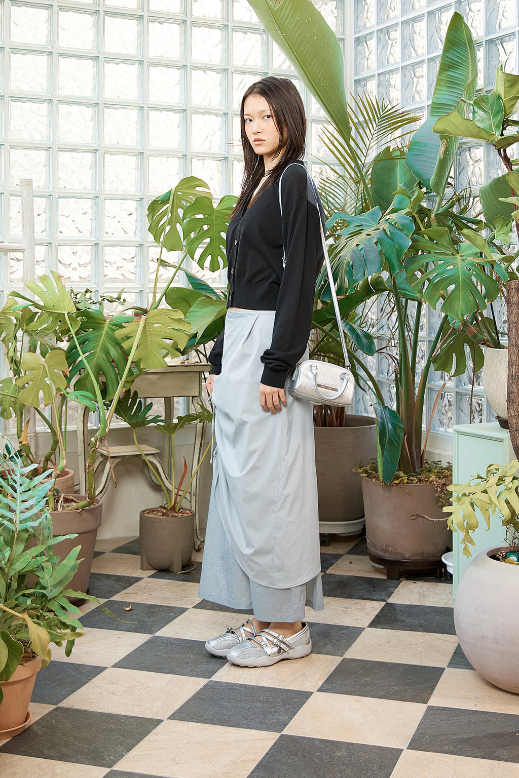 Matin Kim - Back Logo See Through Cardigan (Black) product image 6 | TRAB K-Fashion Australia