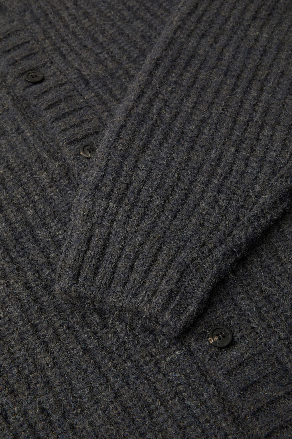 Coor - Hairy Button Up Round Cropped Cardigan (Charcoal) product image 6 | TRAB K-Fashion Australia