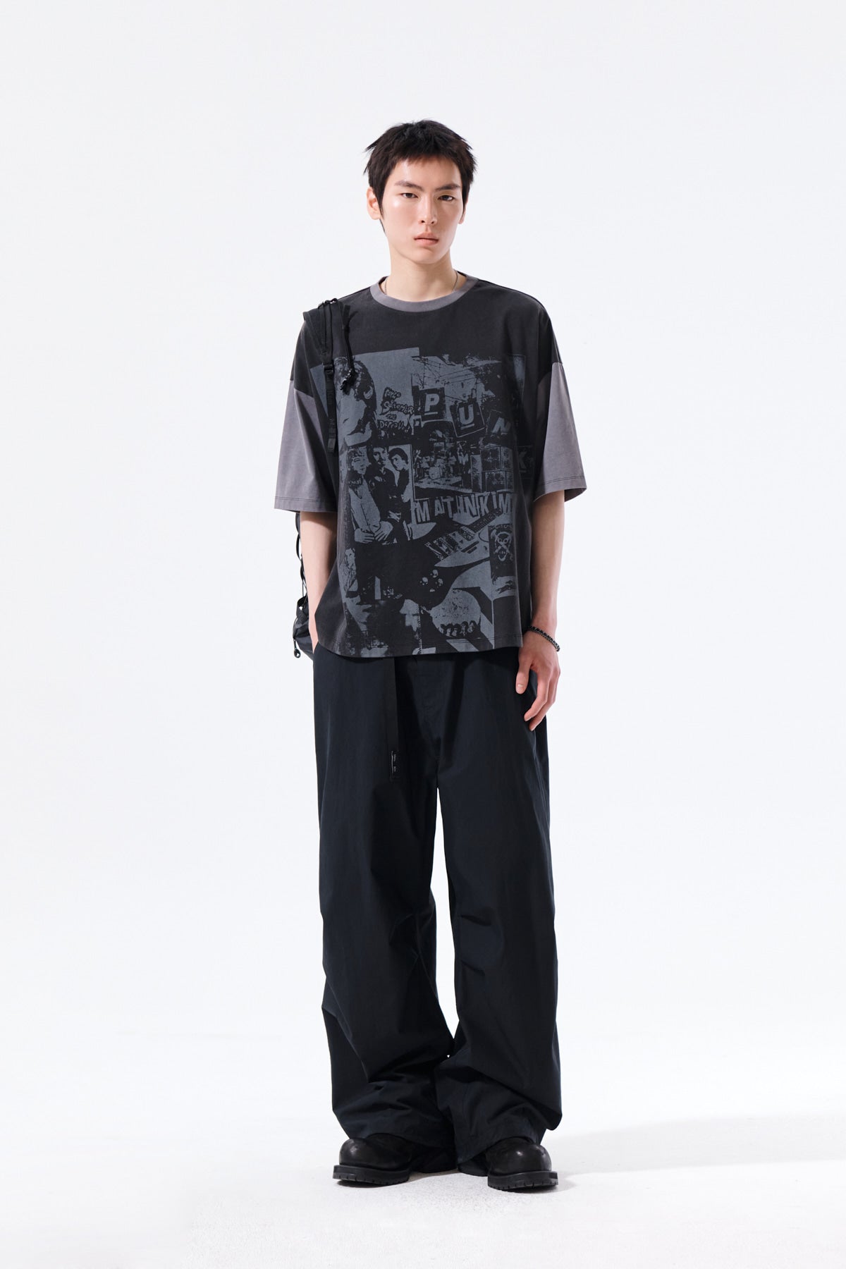 Matin Kim - Matin Punk Graffiti Top (Black) product image 8 | TRAB K-Fashion Australia