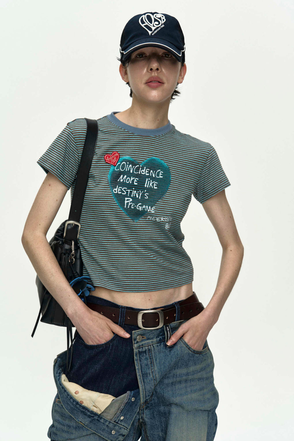 Andersson Bell - (essential) Heart Message Stripe T-Shirt (Essential) product image 6 | TRAB K-Fashion Australia