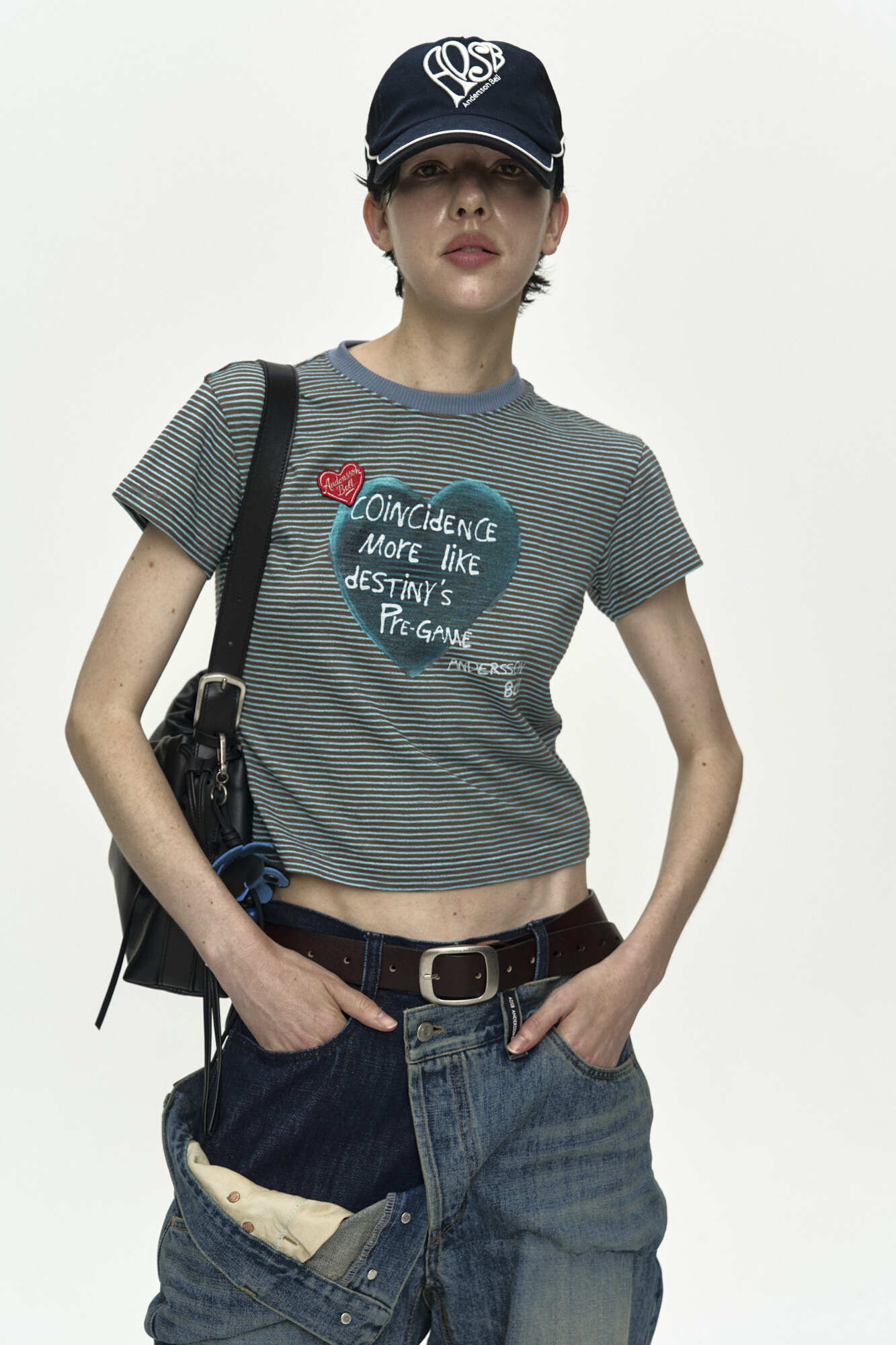 Andersson Bell - (essential) Heart Message Stripe T-Shirt (Essential) product image 6 | TRAB K-Fashion Australia