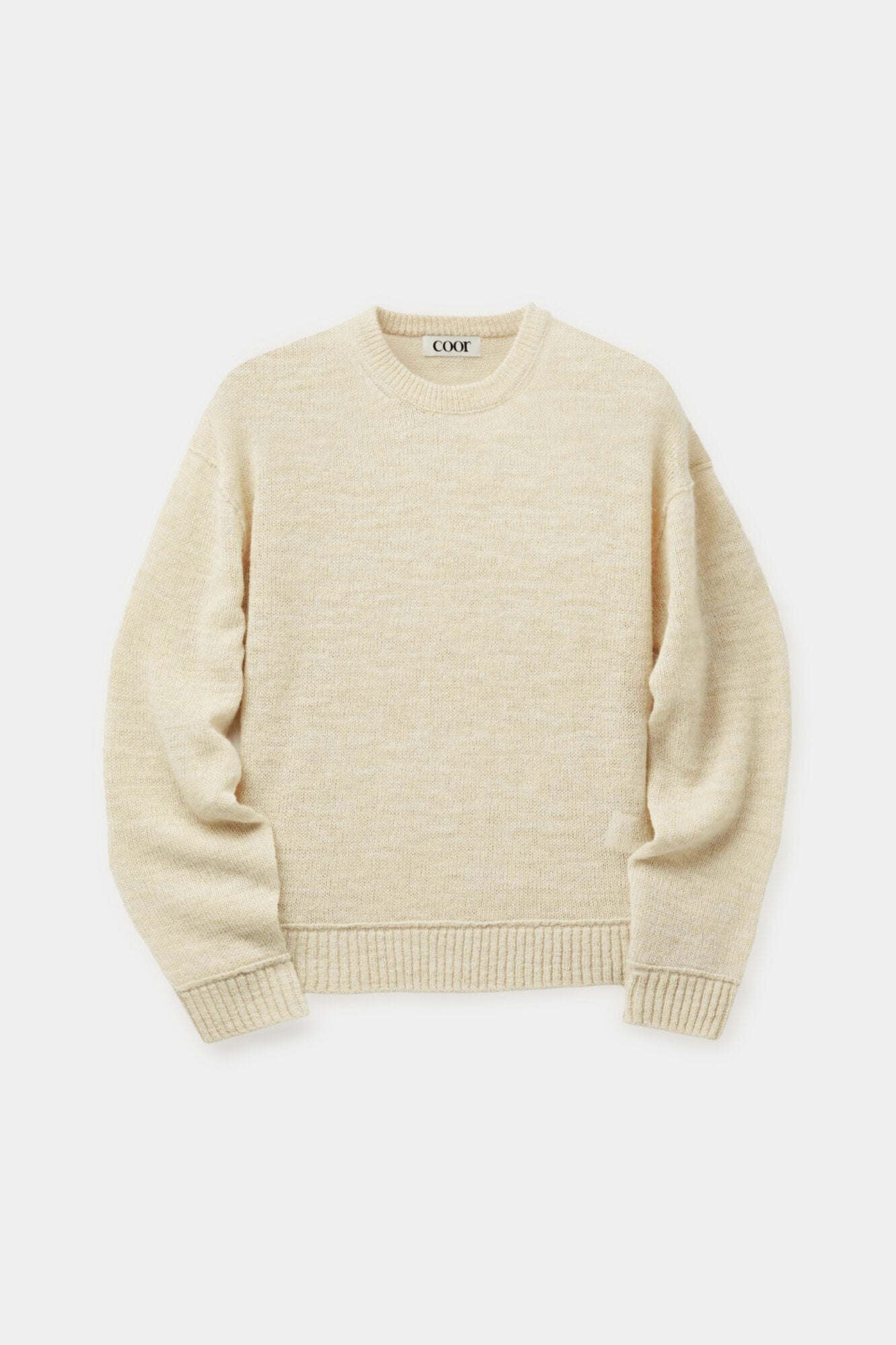Coor - Mixed Slub Crewneck Sweater (Ivory) product image 1 | TRAB K-Fashion Australia