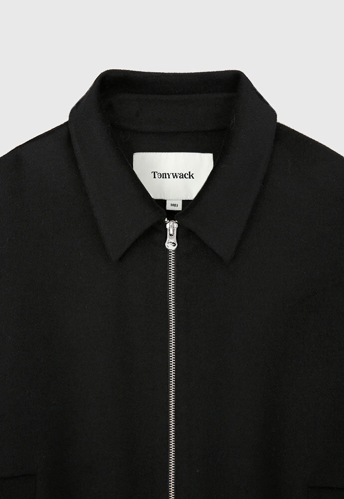 Tonywack - Handmade Cashmere Zipped Blouson Jacket (Black) product image 10 | TRAB K-Fashion Australia