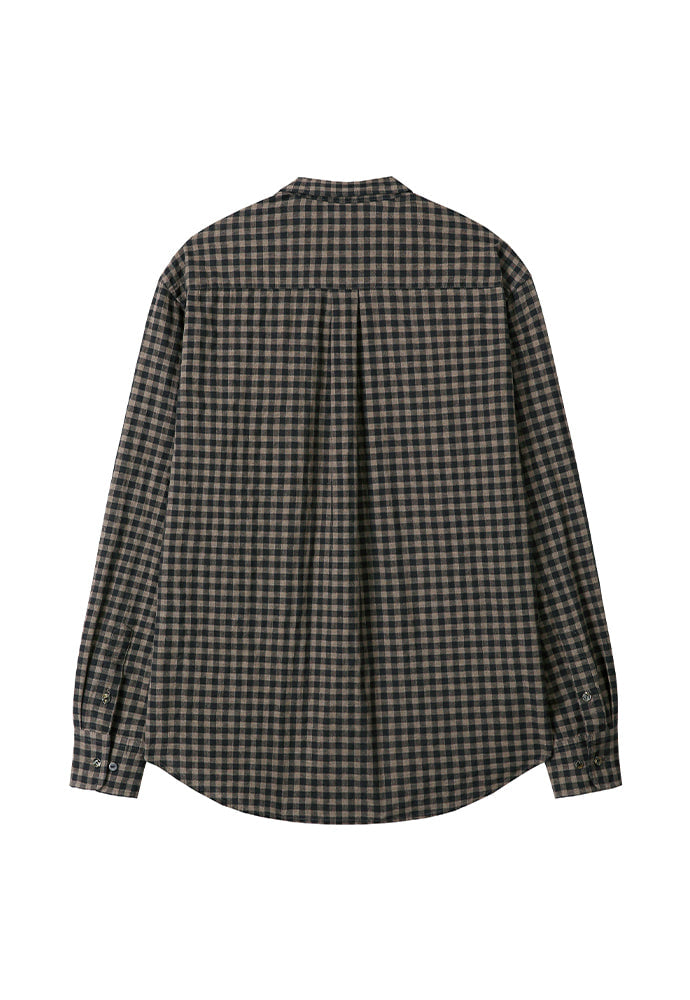 Art if acts - Gingham Check Oxford Shirt (Vintage Wood) product image 6 | TRAB K-Fashion Australia