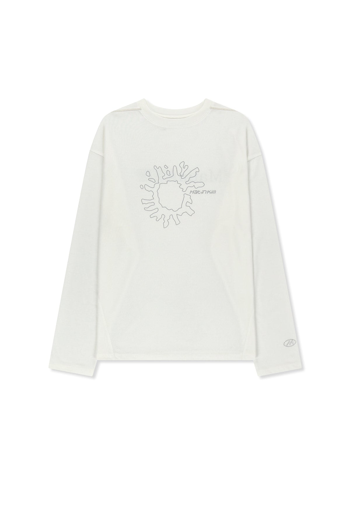 Matin Kim - Matin Pace Sunburst Graffiti Covered Top (Ivory) product image 1 | TRAB K-Fashion Australia