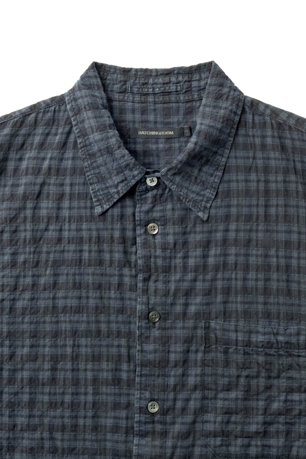 Hatchingroom - Arrow Shirt Over Dyed Check (Blue) product image 3 | TRAB K-Fashion Australia