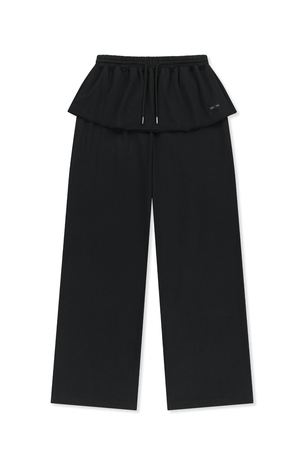 Matin Kim - Layered Skirt Jersey Pants (Black) product image 1 | TRAB K-Fashion Australia