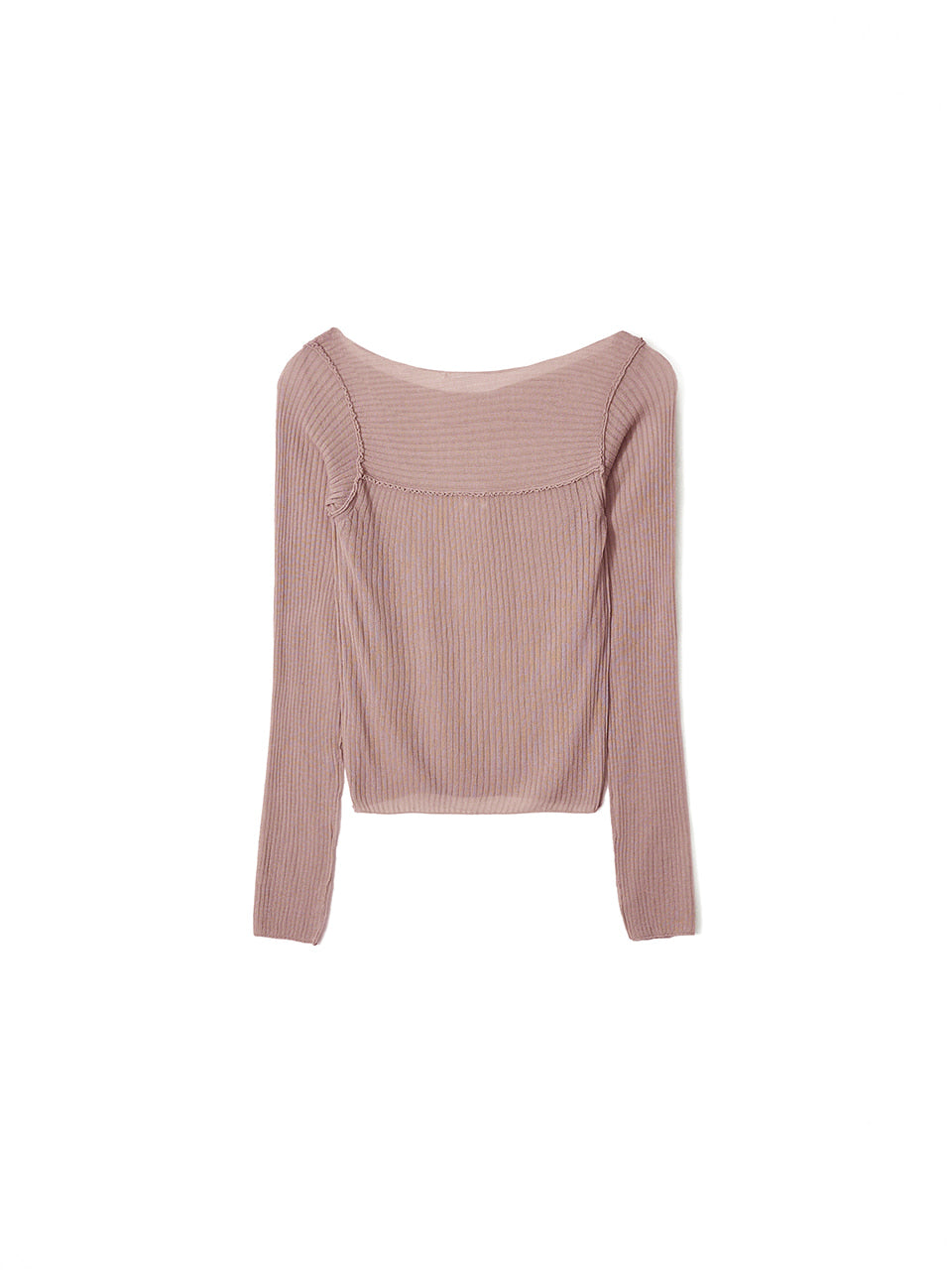 Kijun - Sheer Boatneck Knit Dusty (Pink) product image 9 | TRAB K-Fashion Australia