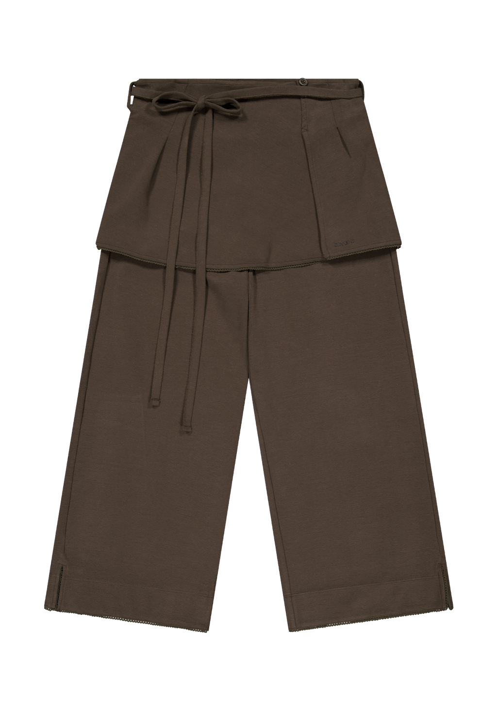 Coyseio - Soft Cropped Skirt Pants (Brown) product image 2 | TRAB K-Fashion Australia