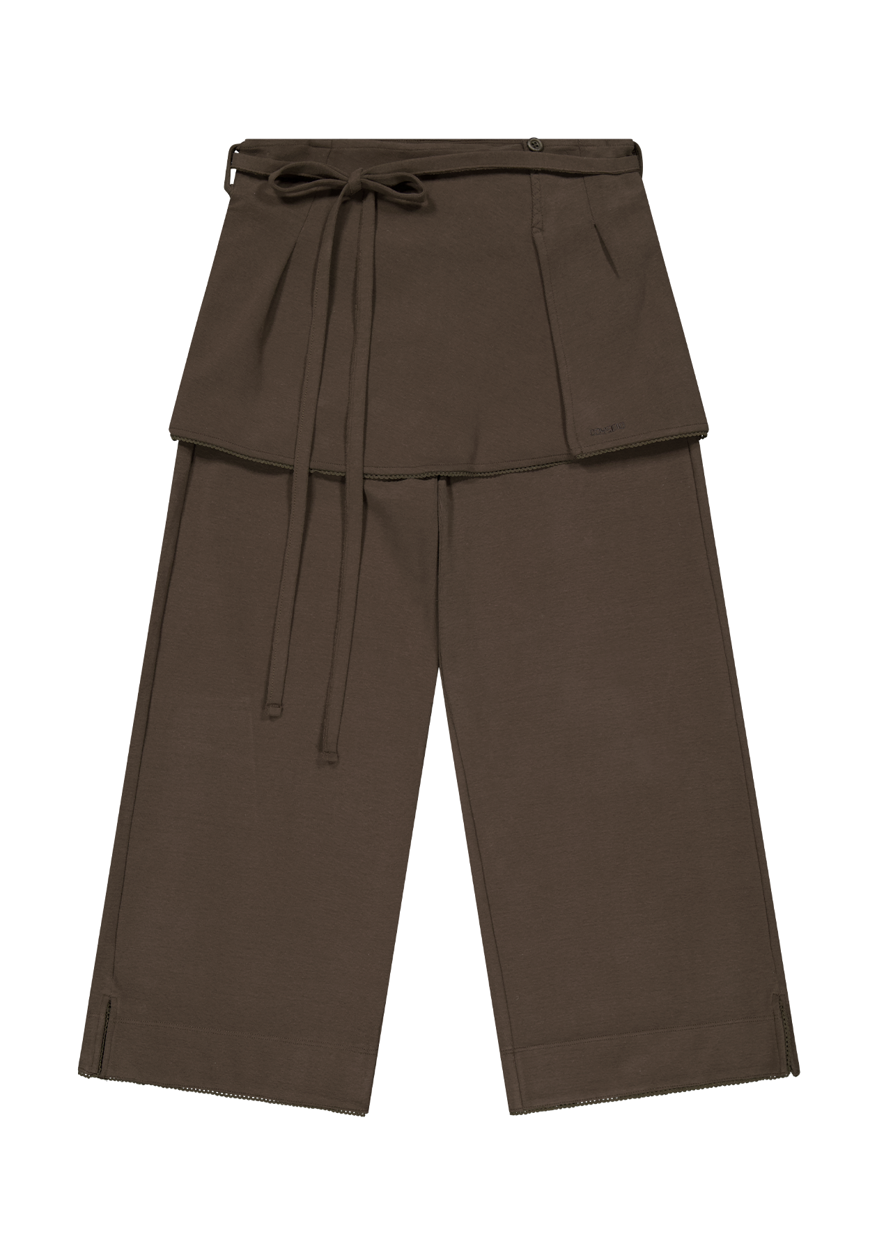 Coyseio - Soft Cropped Skirt Pants (Brown) product image 2 | TRAB K-Fashion Australia