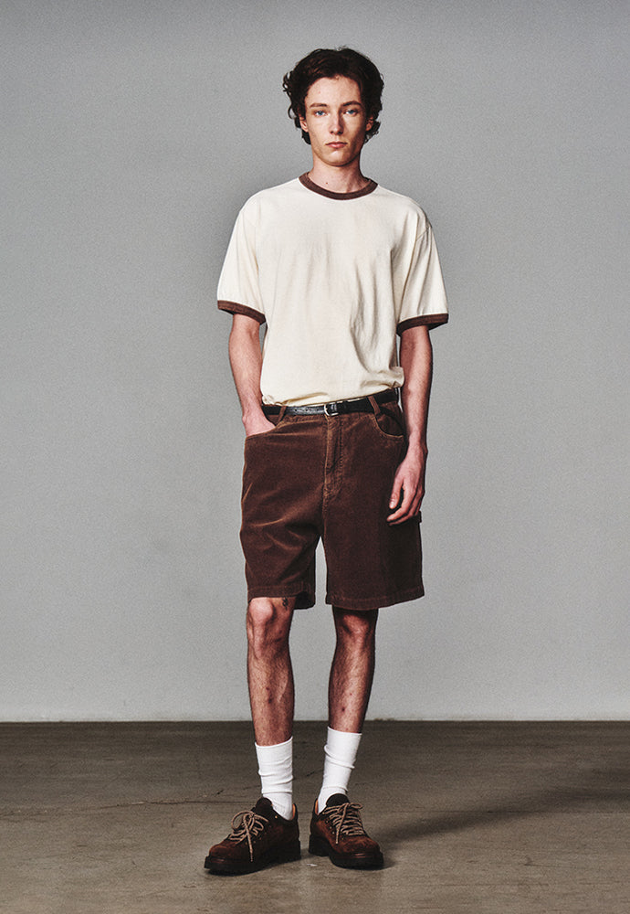 Art if acts - Washed Carpenter Corduroy Shorts (VIntage Brown) product image 2 | TRAB K-Fashion Australia
