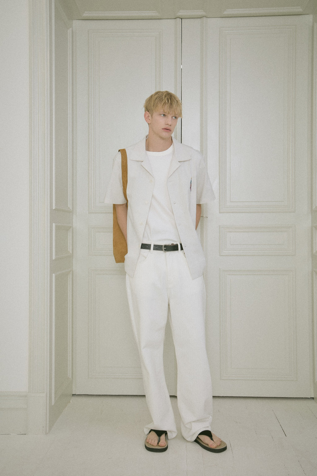 Stu - Embo Stripe Denim Pants (White) product image 10 | TRAB K-Fashion Australia
