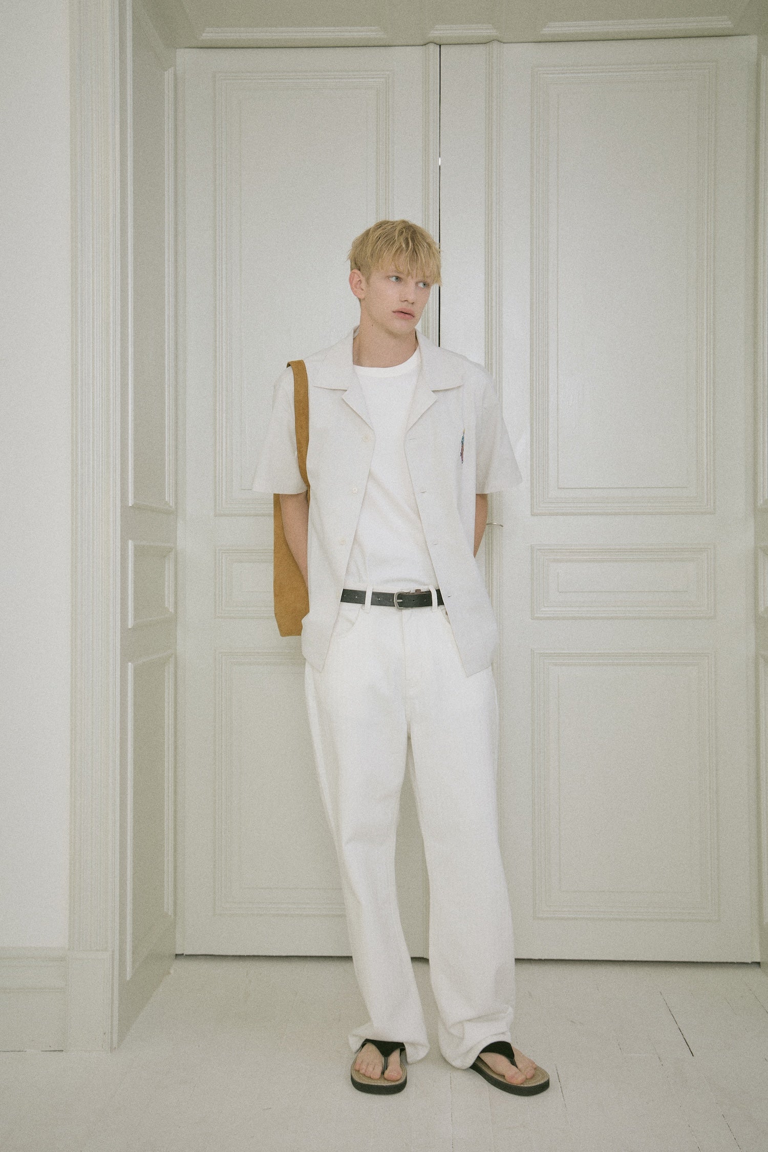 Stu - Embo Stripe Denim Pants (White) product image 10 | TRAB K-Fashion Australia