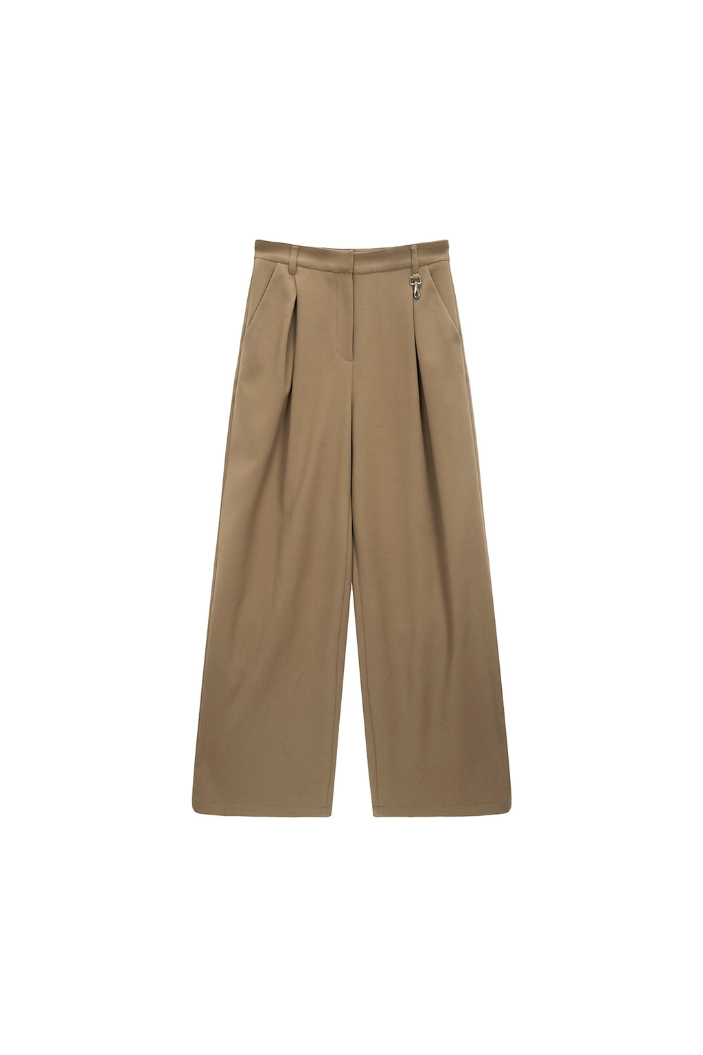 Matin Kim - Tuck Pocket Point Wide Pants (Dark Beige) product image 1 | TRAB K-Fashion Australia