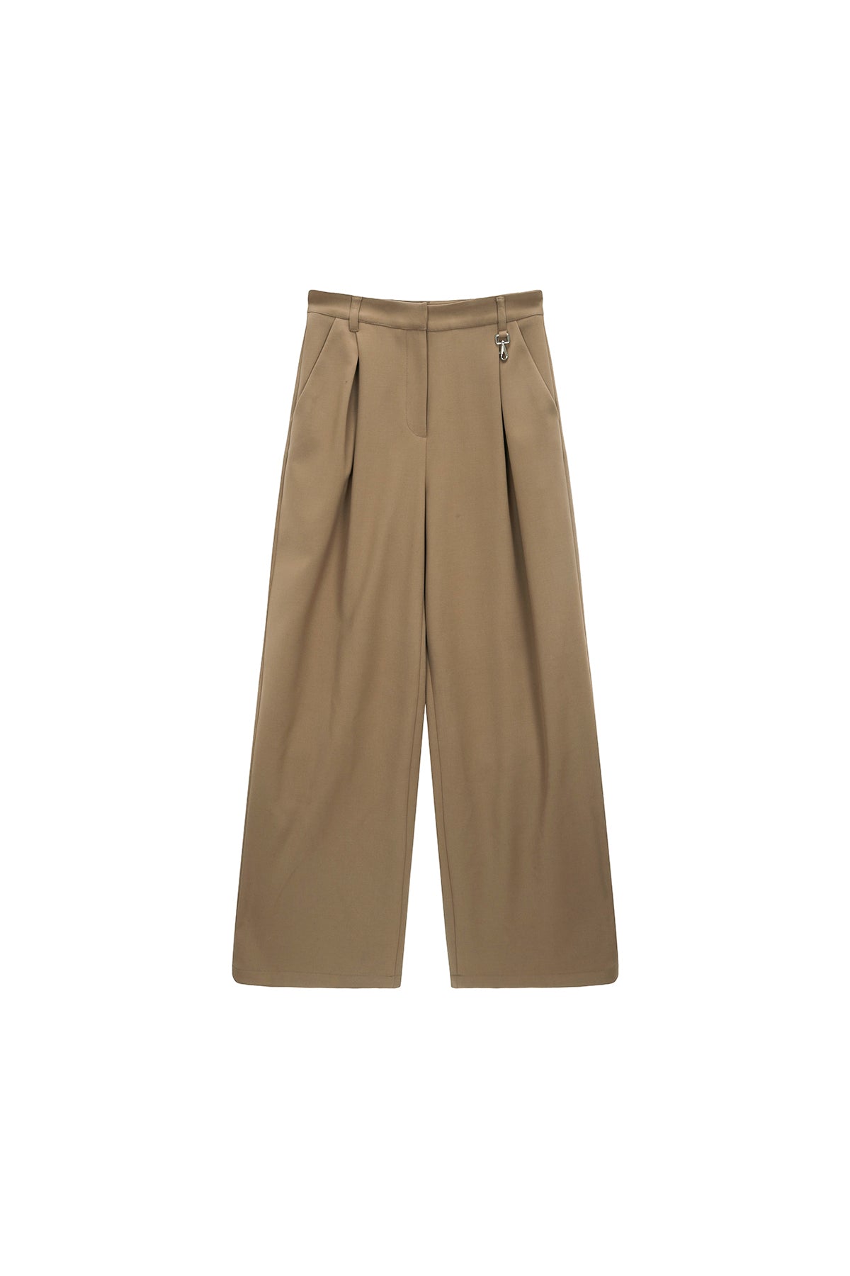 Matin Kim - Tuck Pocket Point Wide Pants (Dark Beige) product image 1 | TRAB K-Fashion Australia