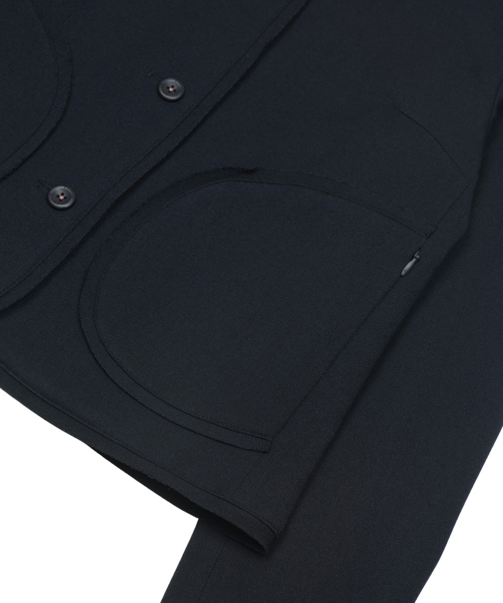 Coyseio - Rounded Raw Hem Jacket (Navy) product image 13 | TRAB K-Fashion Australia