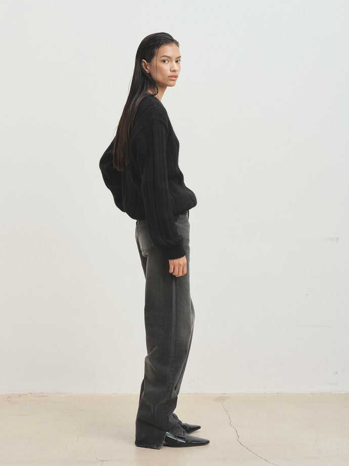 Tonywack - Straight Denim Trousers (Washed Black) product image 7 | TRAB K-Fashion Australia