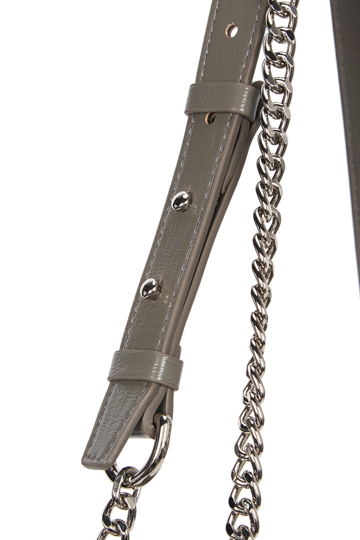 Matin Kim - Glossy Quilting Medium Chain Bag (Grey) product image 4 | TRAB K-Fashion Australia