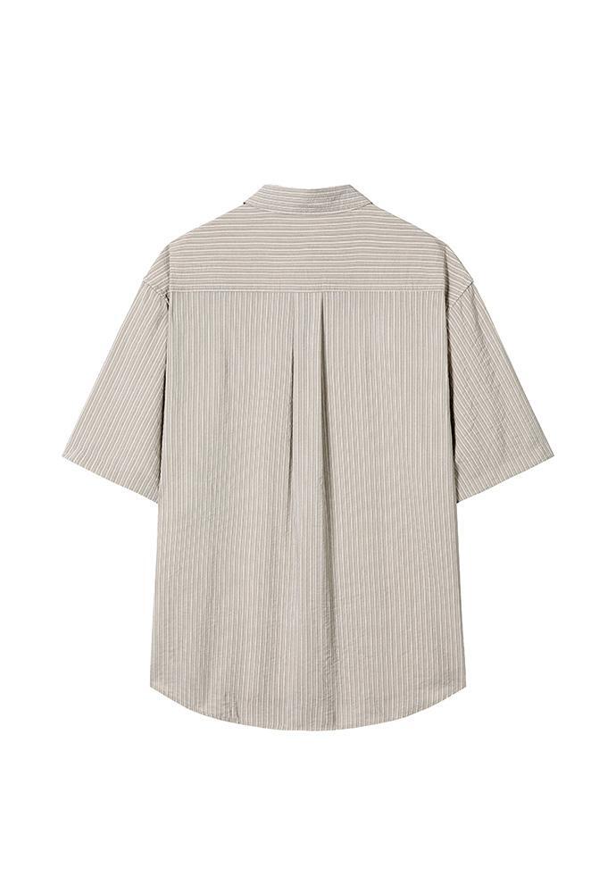 Art if acts - Wrinkle Rayon Half Shirt (Moss Beige) product image 8 | TRAB K-Fashion Australia