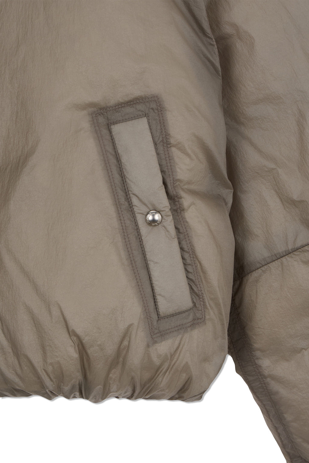 Matin Kim - Back Logo Hoody Short Down Jumper (Beige) product image 5 | TRAB K-Fashion Australia