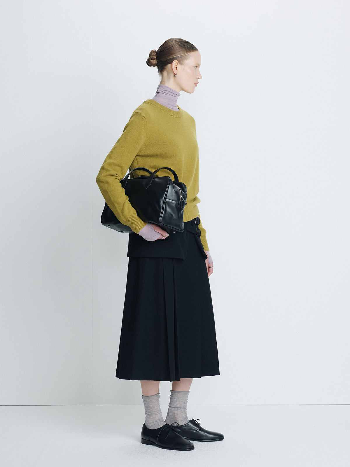 Tonywack - Wool Double-Layered Skirt (Black) product image 2 | TRAB K-Fashion Australia