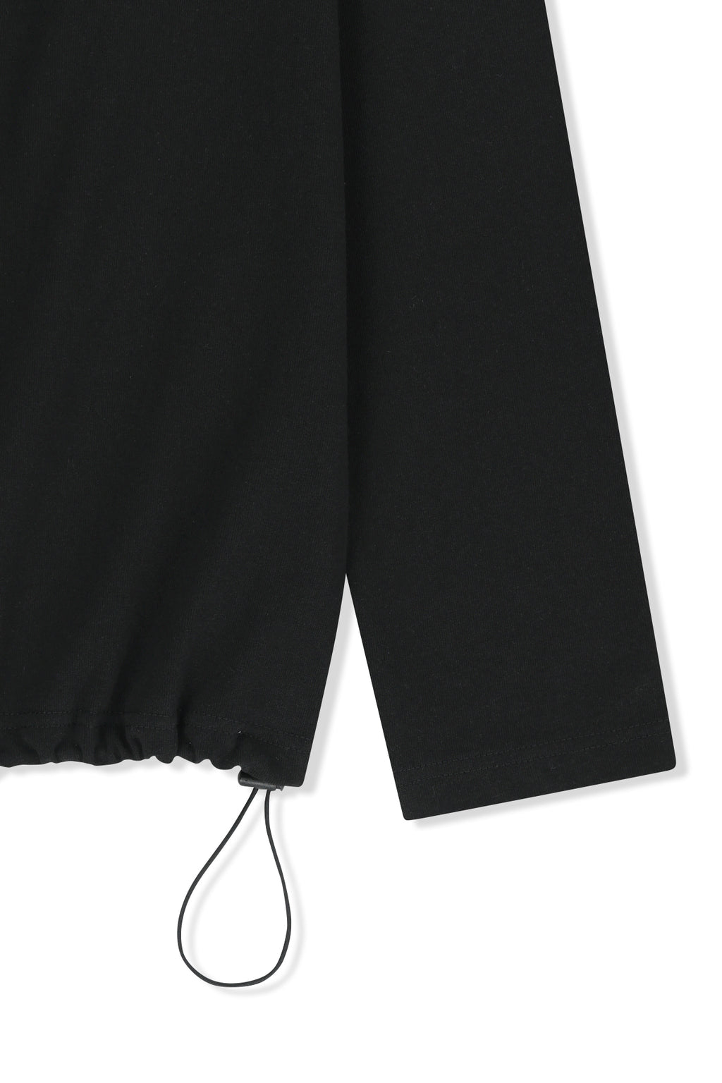 Matin Kim - Color Block Hoody Quarter Zip Up (Black) product image 4 | TRAB K-Fashion Australia