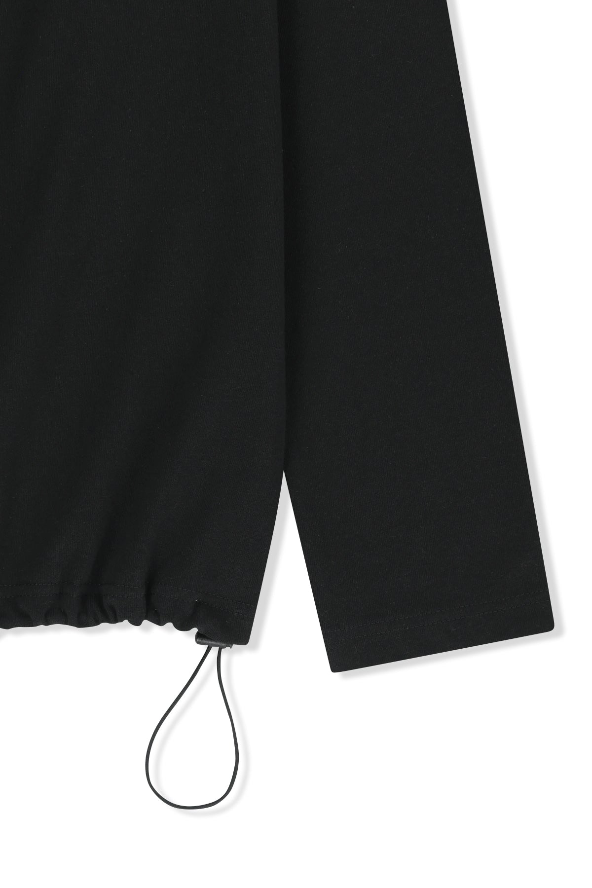 Matin Kim - Color Block Hoody Quarter Zip Up (Black) product image 4 | TRAB K-Fashion Australia
