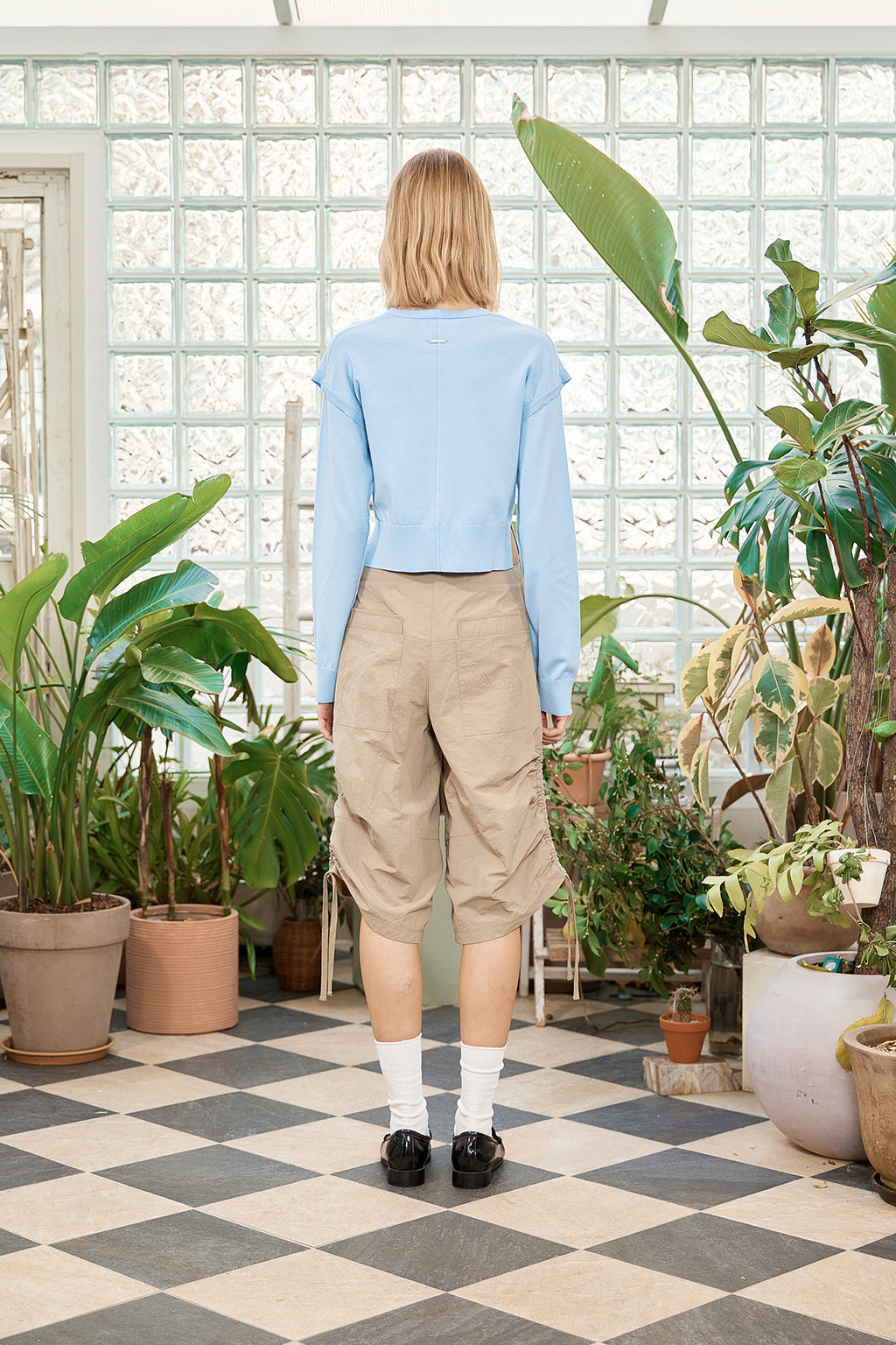 Matin Kim - Slit Detail Button Cardigan (Light Blue) product image 9 | TRAB K-Fashion Australia