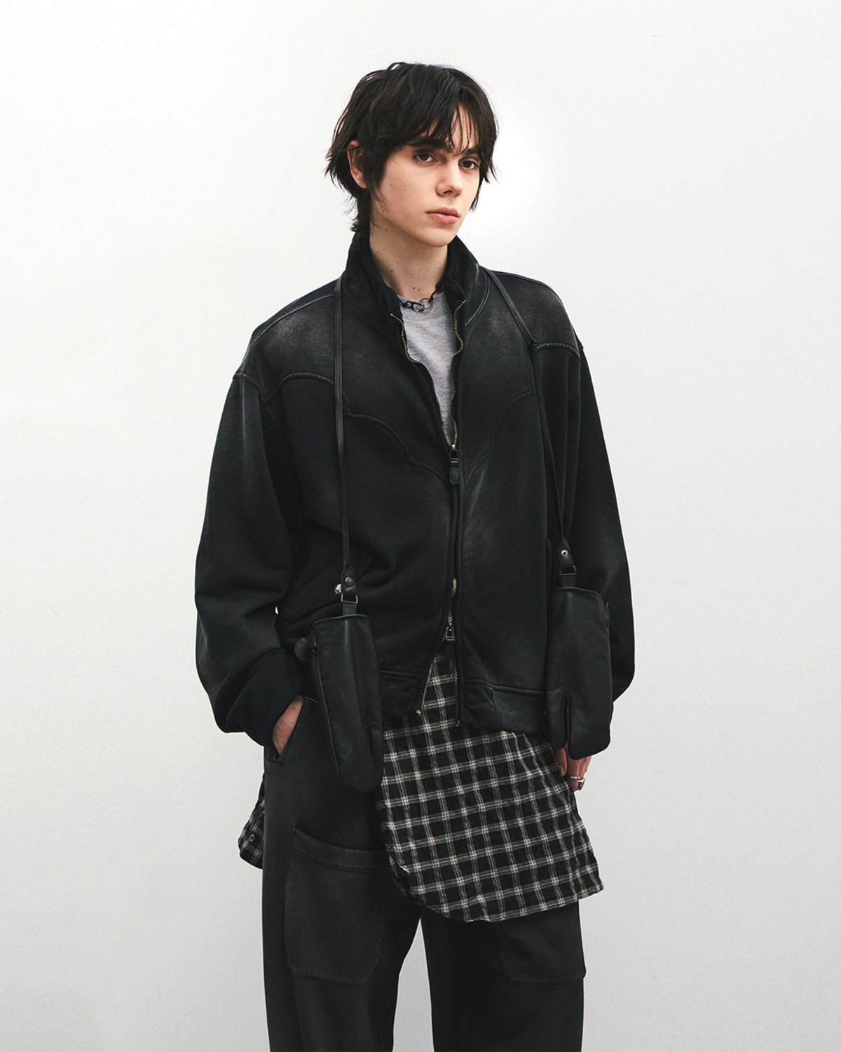 Eastlogue - Country Western Zip Up Sweat (Black) product image 3 | TRAB K-Fashion Australia