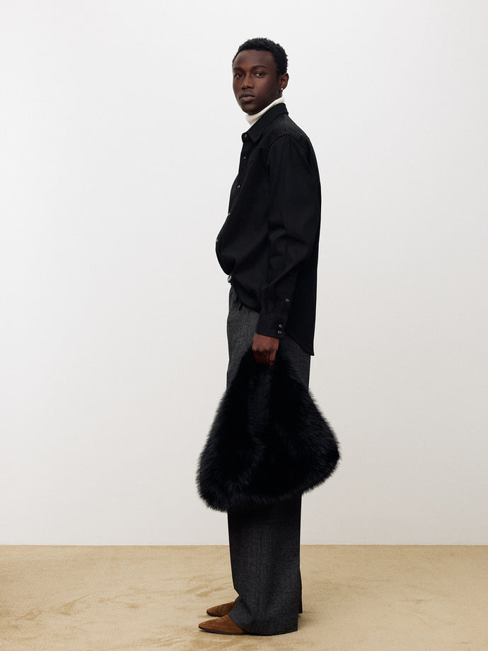 Tonywack - Raw Denim Western Shirt (Black) product image 2 | TRAB K-Fashion Australia