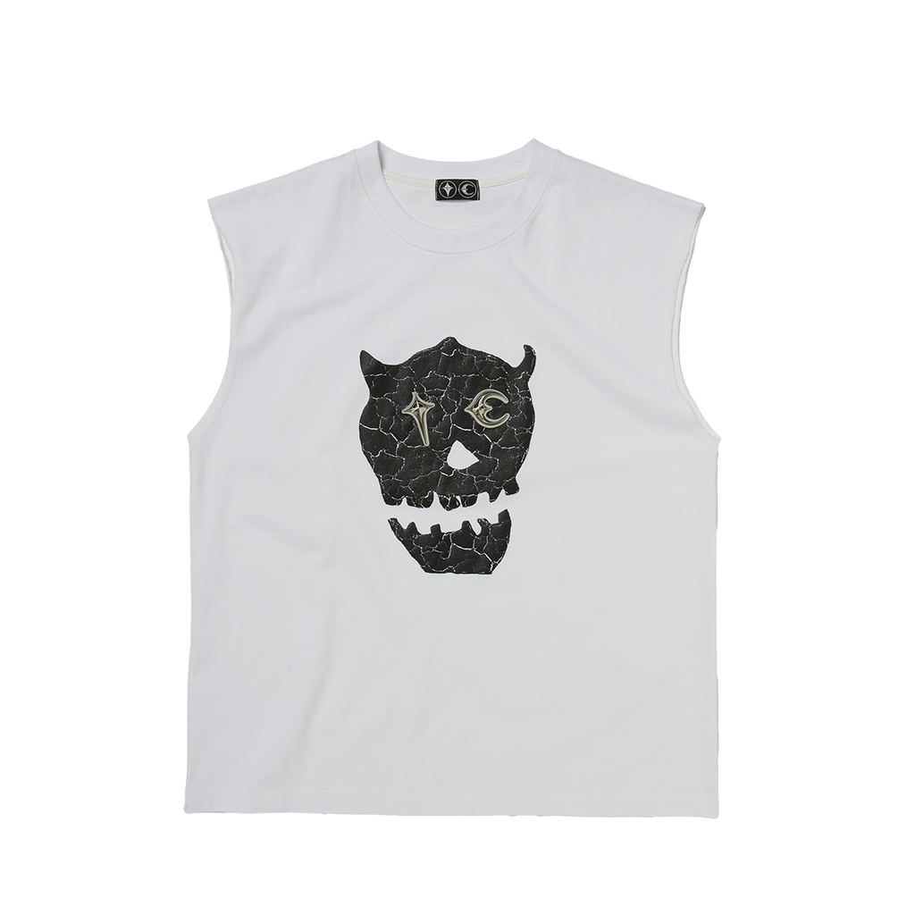 Thug Club - TC Skull Sleeveless (White) product image 1 | TRAB K-Fashion Australia