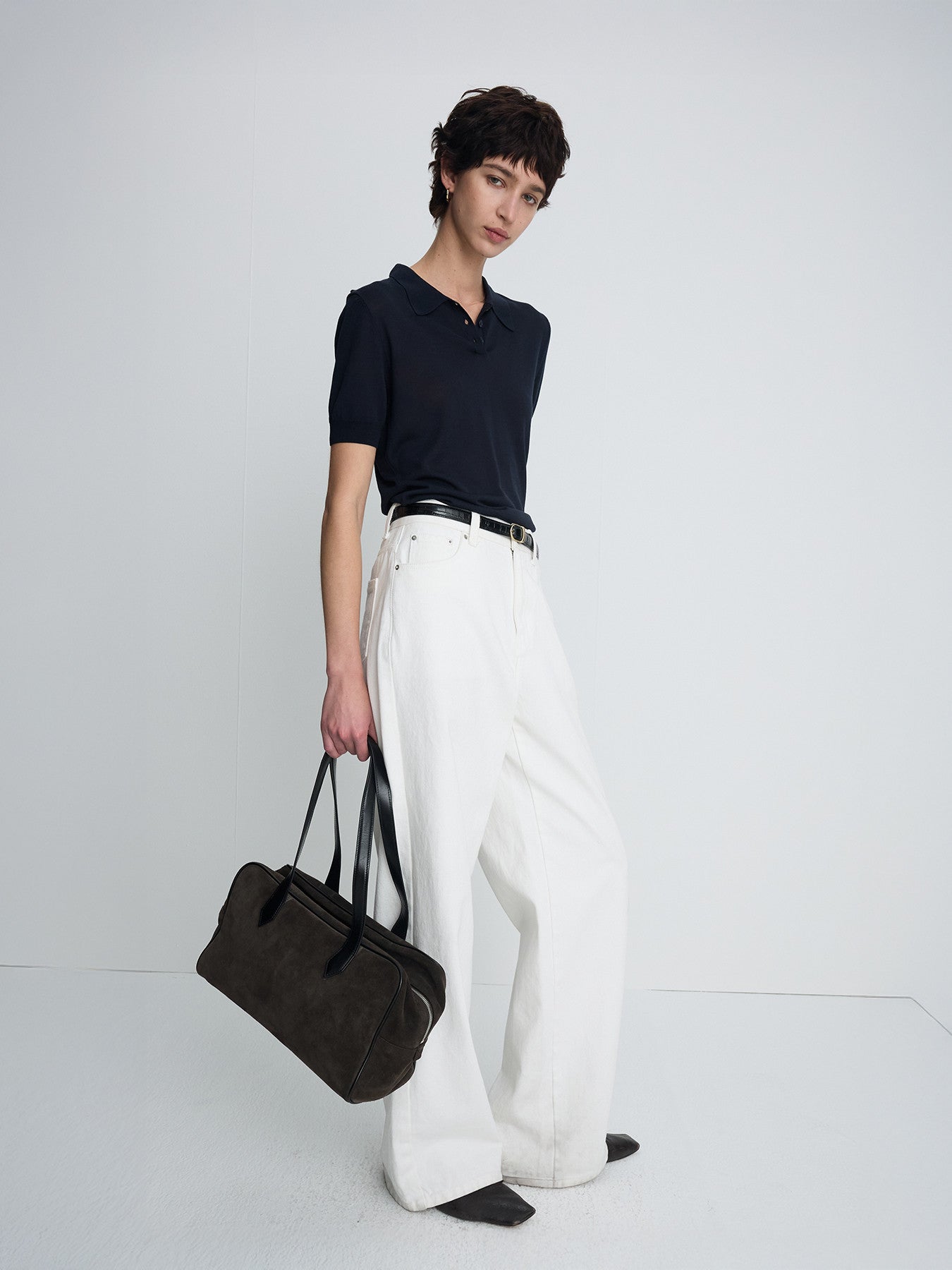 Tonywack - Silk Cotton Polo Shirt (Navy) product image 8 | TRAB K-Fashion Australia