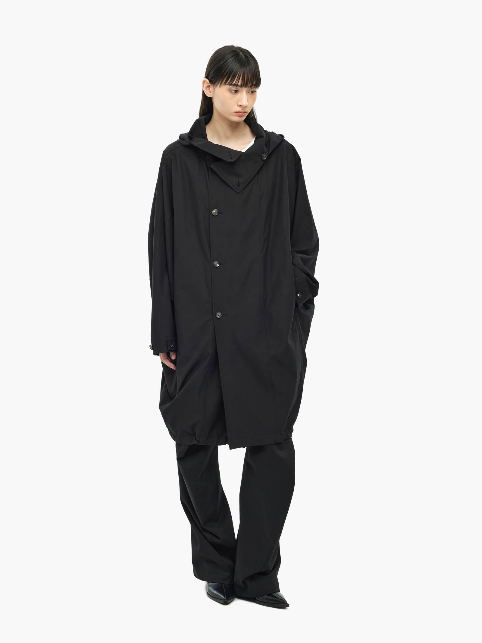 Jiyong Kim - Draped Coat (Black) product image 4 | TRAB K-Fashion Australia