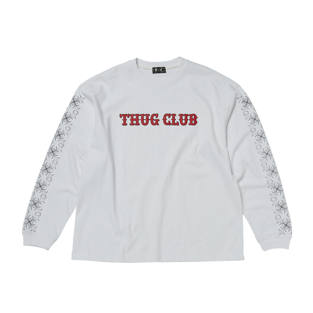 Thug Club - TC Pattern Long-Sleeve (White) product image 1 | TRAB K-Fashion Australia