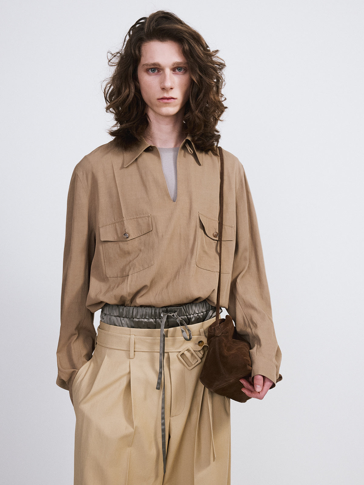 Recto - Two Pocket Hunting Top (Beige Khaki) product image 4 | TRAB K-Fashion Australia