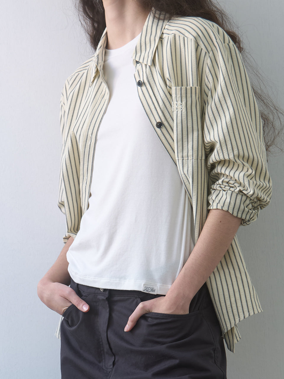 Kijun - Stripe Shirt Butter Stripe product image 6 | TRAB K-Fashion Australia