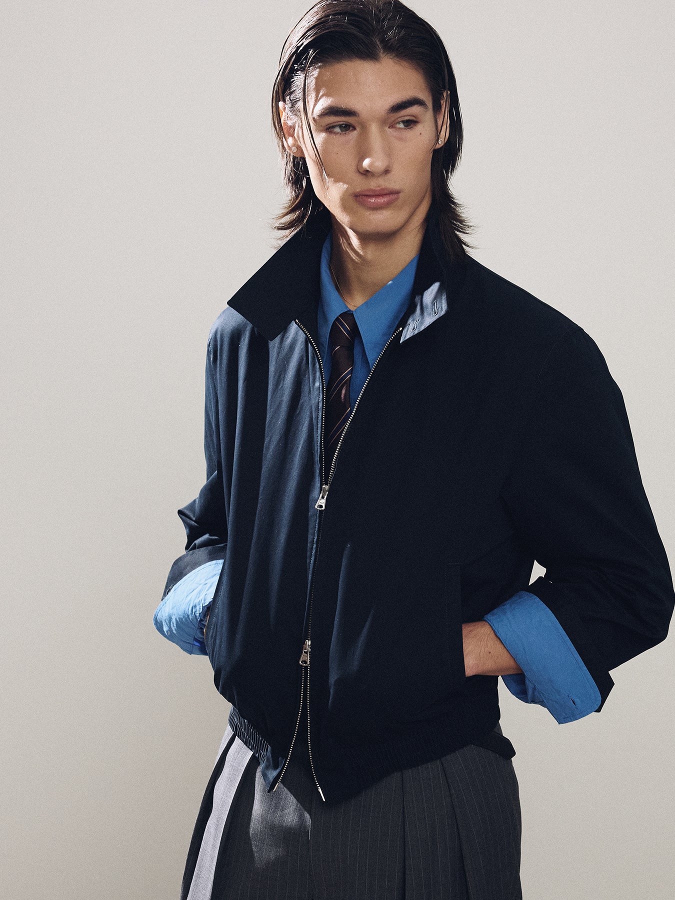 Tonywack - High Density Cotton Harrington Jacket (Navy) product image 8 | TRAB K-Fashion Australia