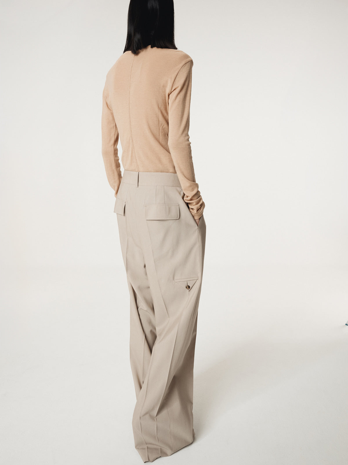 Recto - Banding Waist Wide Pants (Sepia Beige) product image 8 | TRAB K-Fashion Australia