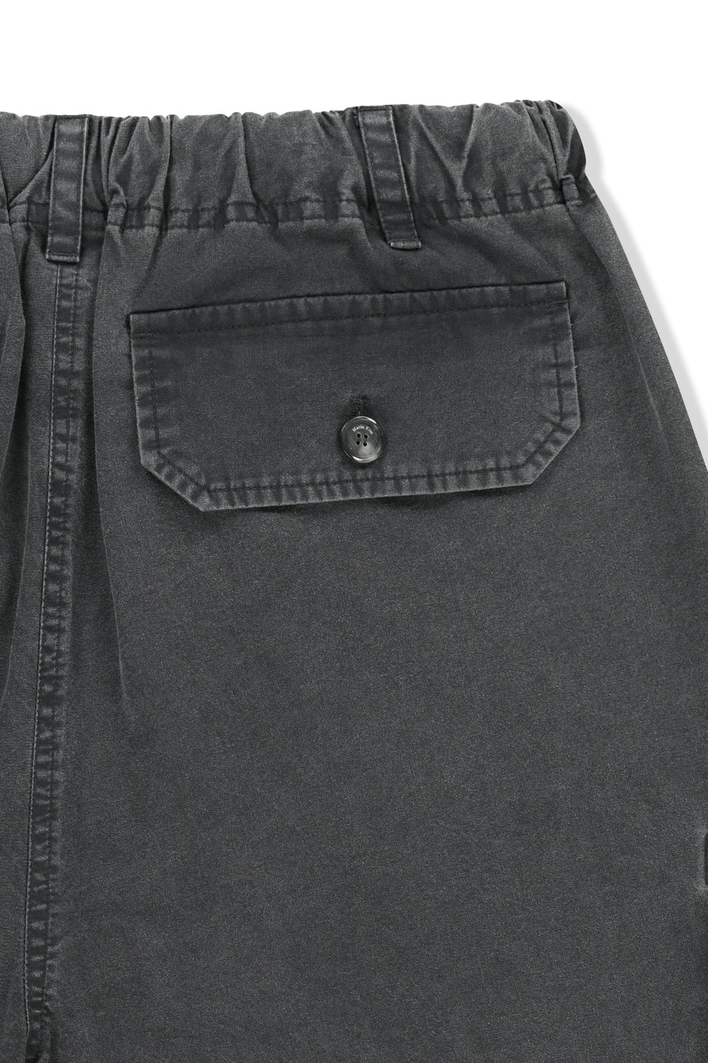 Matin Kim - Washed Cotton Patch Pocket Bermuda Pants (Charcoal) product image 5 | TRAB K-Fashion Australia
