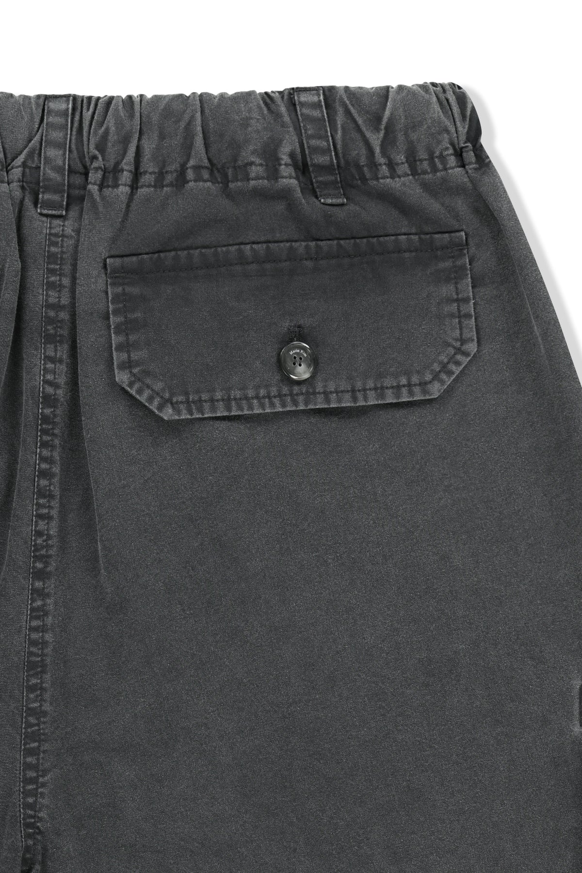 Matin Kim - Washed Cotton Patch Pocket Bermuda Pants (Charcoal) product image 5 | TRAB K-Fashion Australia