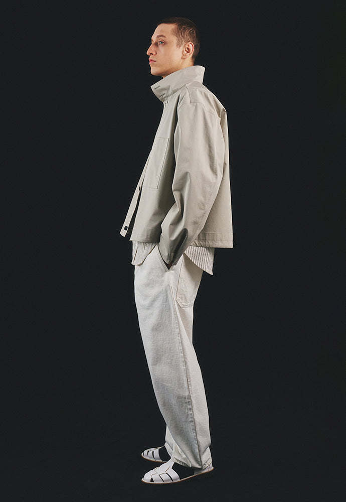 Art if acts - One Pocket Stand Collar Shirt (Grey) product image 2 | TRAB K-Fashion Australia