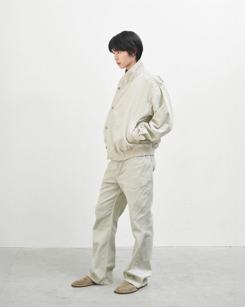 Brownyard - Double Layer Flight Jacket (Ivory) product image 3 | TRAB K-Fashion Australia